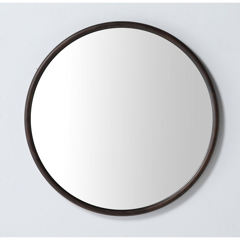 Zen , Rond, 35,43 po x 35,43 po, Noyer foncé