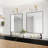 3-light White Glass Dimmable Iron Wall Lamp