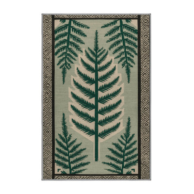  Washable Desert Fern Southwestern Area Rug