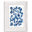 Indigo Fallen Leaves I - Peinture encadrée sur papier-828621908-828621911