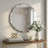 Beveled Frameless Round  Wall Mirror Bathroom Vanity Mirror-2008049257