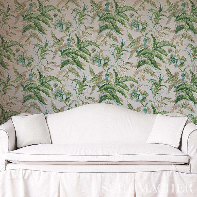 Myers Fern Wallpaper, Lagoon