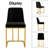 17.875'' H Modern Velvet Upholstered Dining Chair With Gold Metal Frame,-756360399