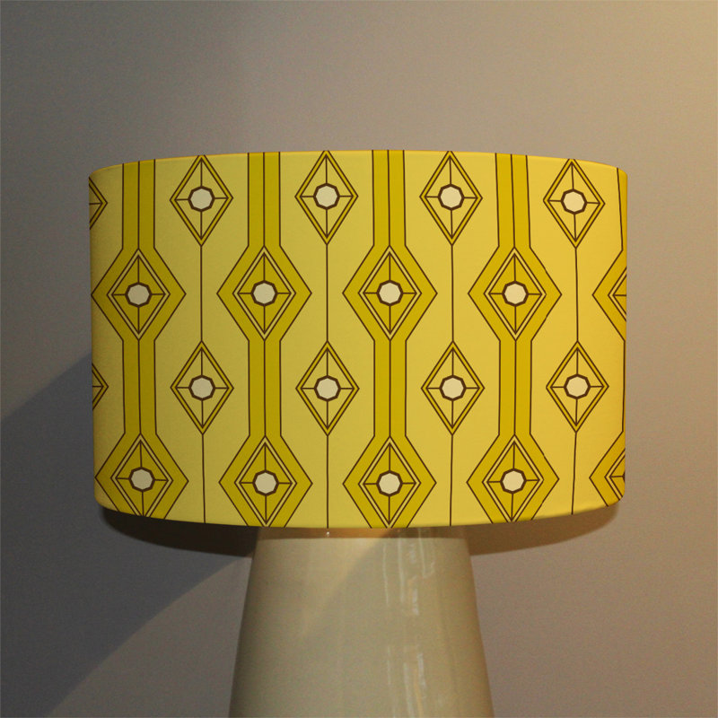 Cotton Drum Lamp Shade ( Uno ), 22cm H x 25cm W x 25cm D
