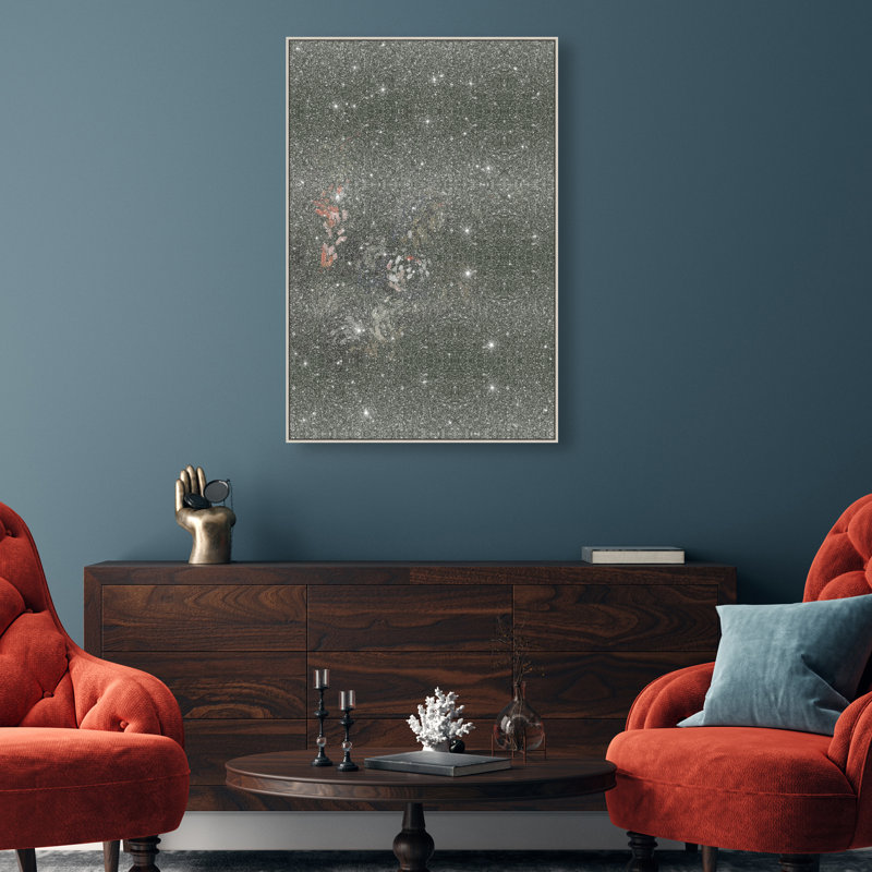 Dancing Petals II Print by Oliver Gal, 31"H x 46"W, Silver Floater Frame