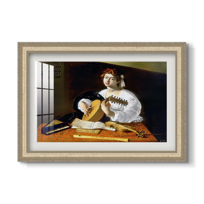 Le Joueur de luth (version Wildenstein), vers 1596 - Caravage - Estampe encadrée sur mesure
