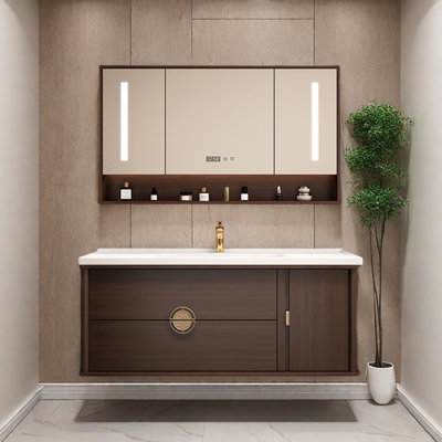 Simple and retro high-end bathroom cabinet