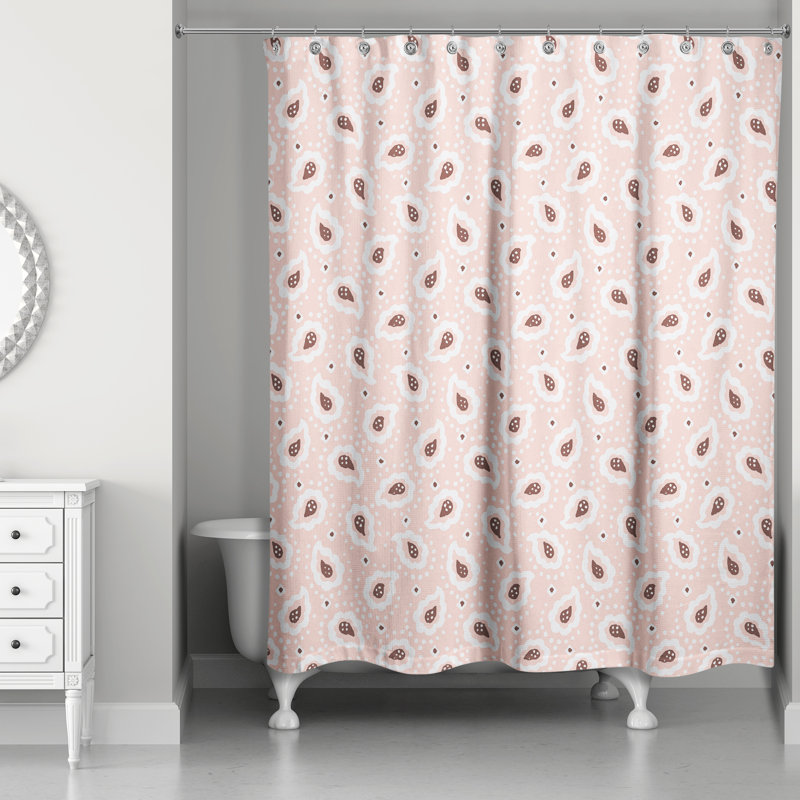 Hanshaw Paisley Shower Curtain, Pink