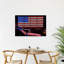 American Flag Night Reflections Bold Modern Vibrant City Wall Art Print 1 Piece Wrapped Canvas Wall Art-443133258
