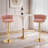 Velvet Swivel Bar Stool Set Of 2, Adjustable Counter Height Armless Barstools, Kitchen Island Chairs, Upholstered Bar Chairs-880169738