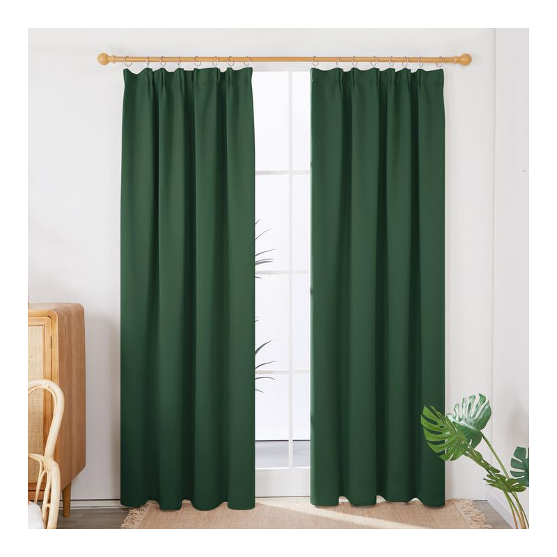 Quinterious Blackout Curtain Pair, 55cm Width x 200cm Drop