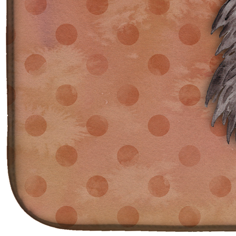 Tapis de séchage en aquarelle polkadot hedgehog