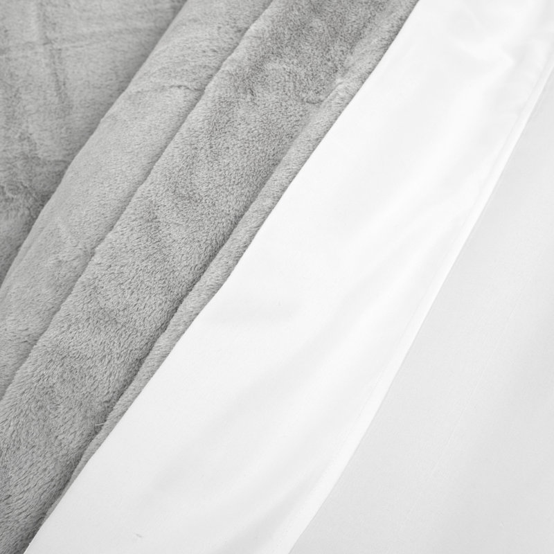 Microfiber 7 Piece Comforter Set, Queen Comforter + 6 Additional Pieces, Light Gray