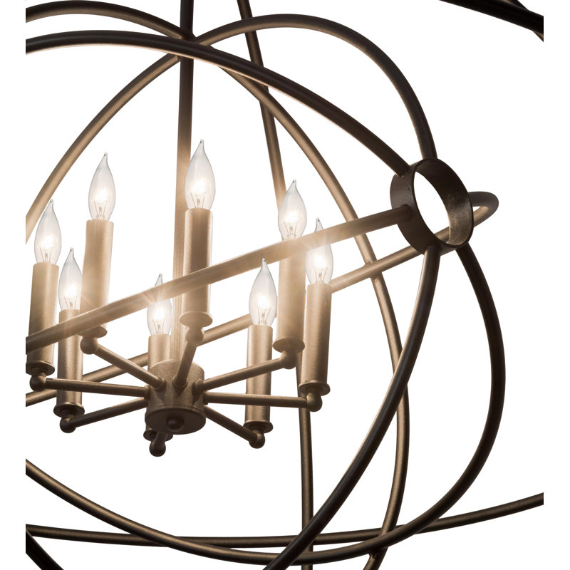 Lustre sphérique unique à 8 lumières Shamonte