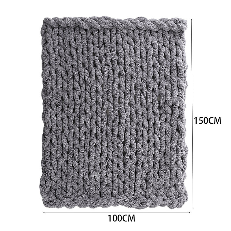 Dreher Hand Woven Throw Blanket, Gray