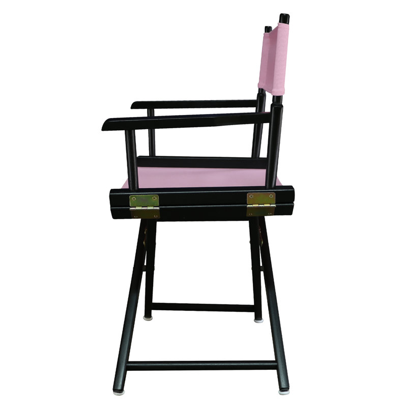 Chaise de réalisateur pliante 18 po, Noir, noir, noir, noir, Rose