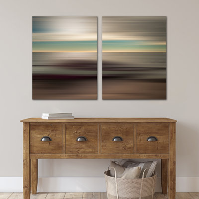Impression d’art graphique sur toile « Blur Stripes XLI » par Tristan Scott-ensemble de 2 reproductions d’art graphique