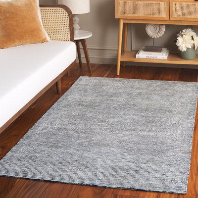 Tapis d'intérieur en coton de couleur unie touffeté à la main Soho