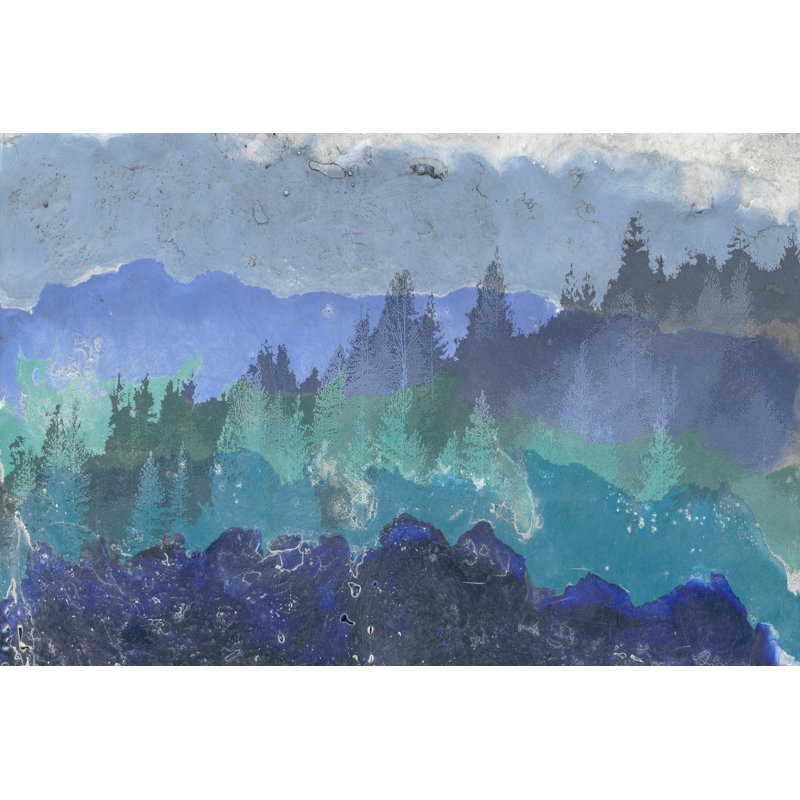 Appalachian Trail I by Alicia Ludwig - Painting on Canvas, 30cm H x 46cm W, Black Floater Framed