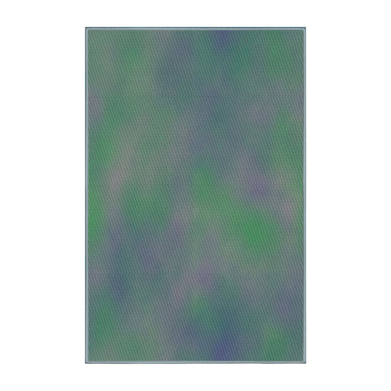 Vert Tapis décoratif, Rectangle 5 pi x 7 pi