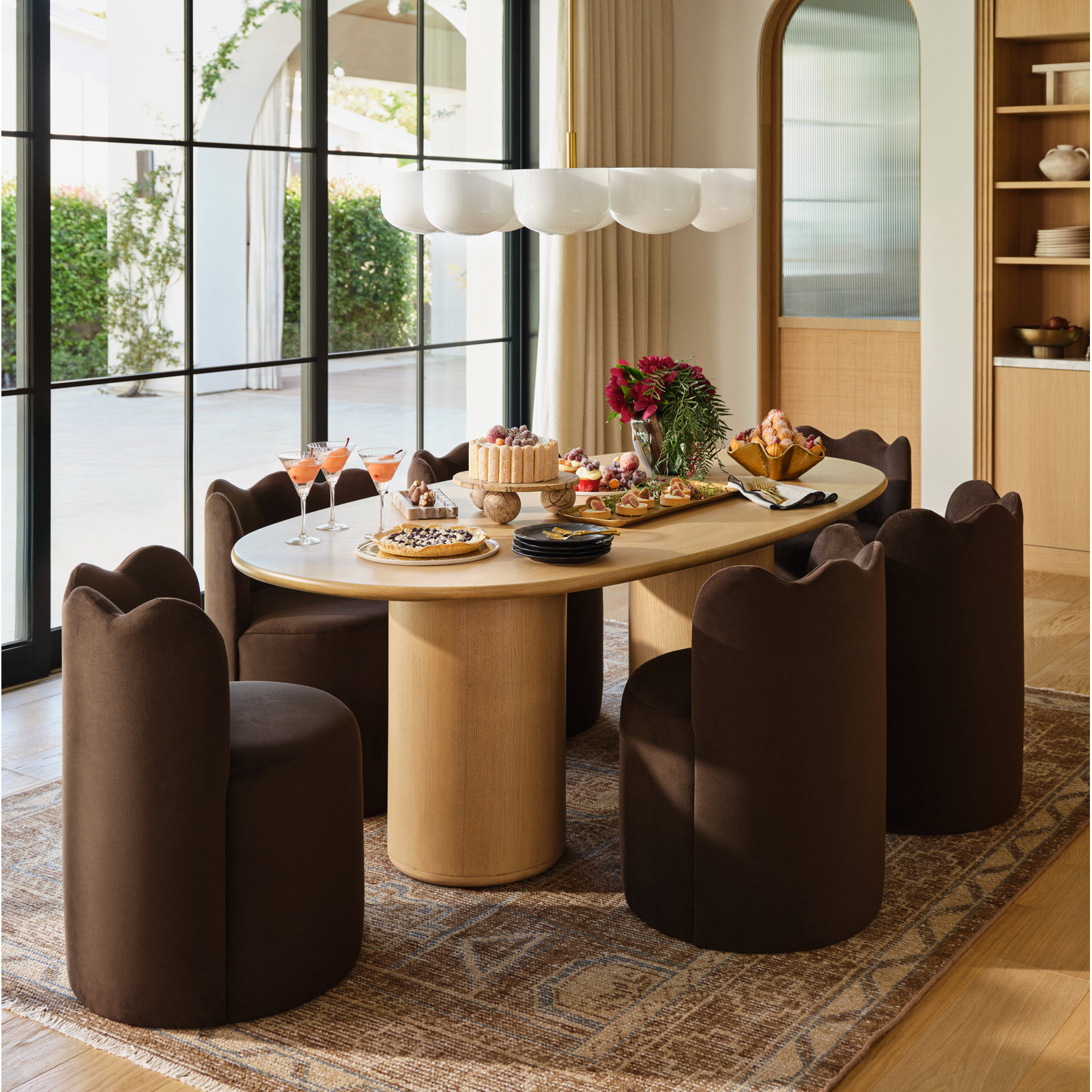 Carter 84" Dining Table, Light Brown