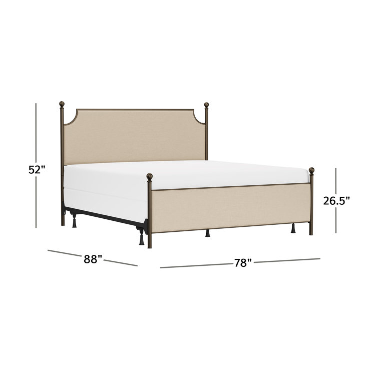 Aasif Upholstered Metal Standard Bed
