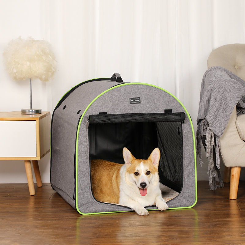 Cage pliable pour chien à parois souples