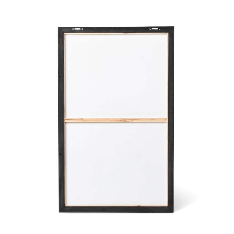 Black and White Framed Canoe Print with Matte Black Frame