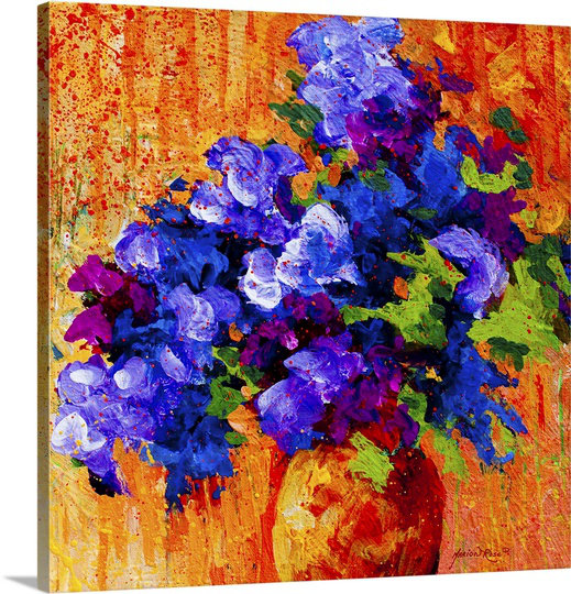 « abstract bouquet iii » par marion rose, reproduction d’art sur toile, H 24 po x l 24 po x P 1,25 po