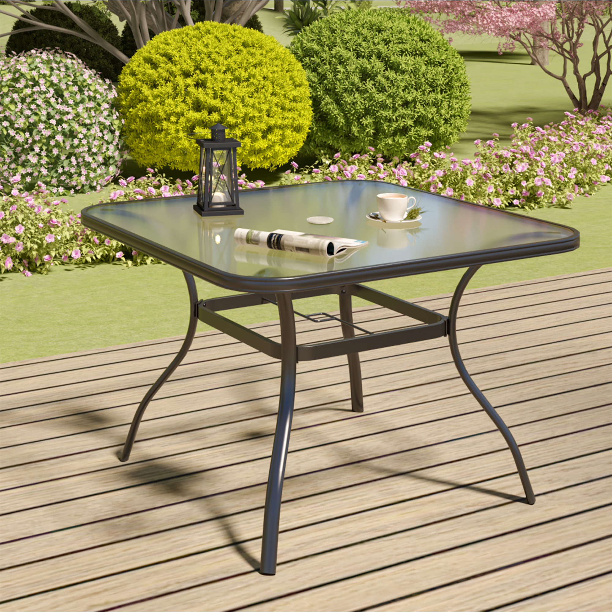 cover for glass patio table with umbrella hole 1 Set of 2 Inch Ring & Cap Set Premium Silic Alazco Glass table Weather and shatter resistant Made in the USA Product Type Round Patio 42 Inch Round