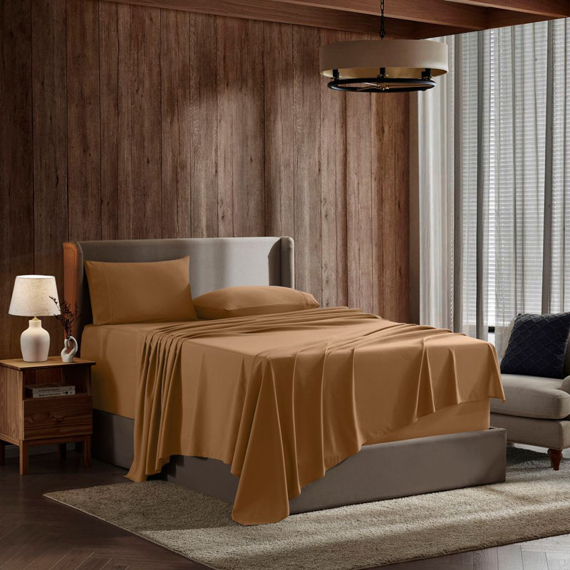 Ensemble de draps ultra doux et respirant Hotel Collection, Moka, Grand lit court pour véhicule récréatif