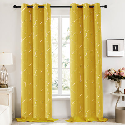 Panneaux de rideaux obscurcissants et isolants en polyester Kellda 