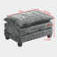 Canapé-lit Cloud seulement, canapé modulaire moderne, pour chambre à coucher et appartement, coussin de siège rembourré à double couche confortable, tissu chenille respirant, orange, SW501DOG