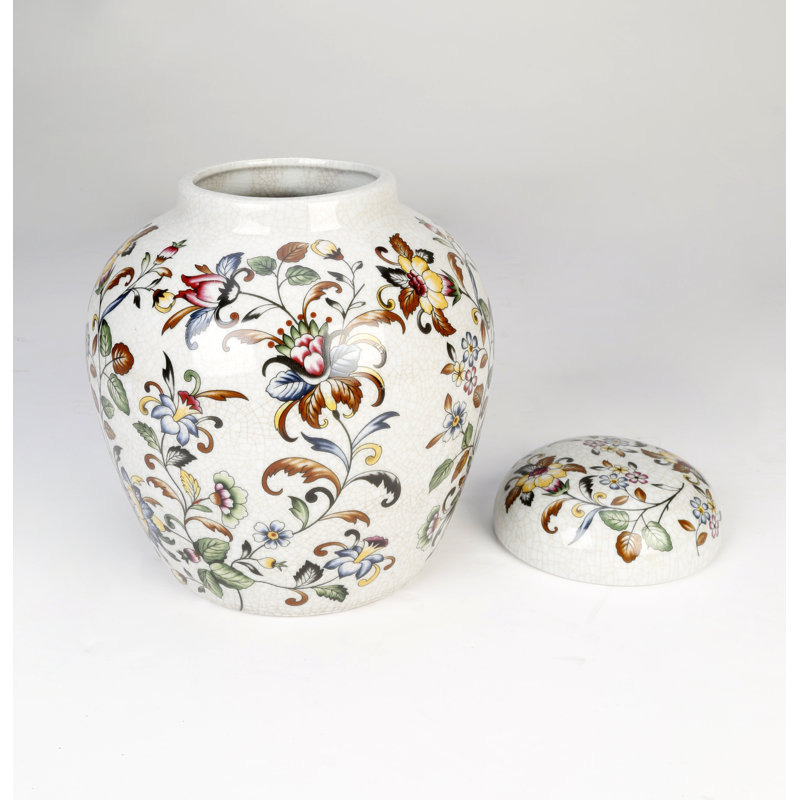 Glennville 10'' Porcelain Ginger Jar