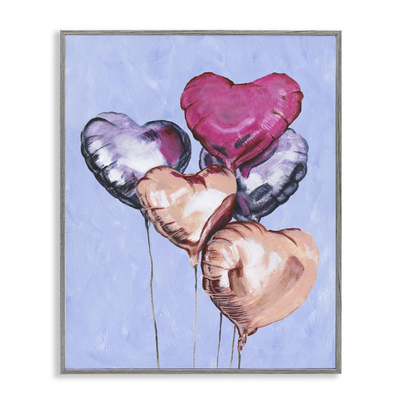«Vibrant Heart Ballons», estampe numérique, conception de Michael Willett, H 30 po x l 24 po, Estampe numérique Farmhouse