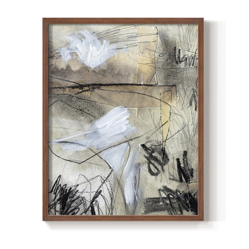 «Masked Notes I», reproduction encadrée - bois massif, Brun, H 28 po x l 22 po
