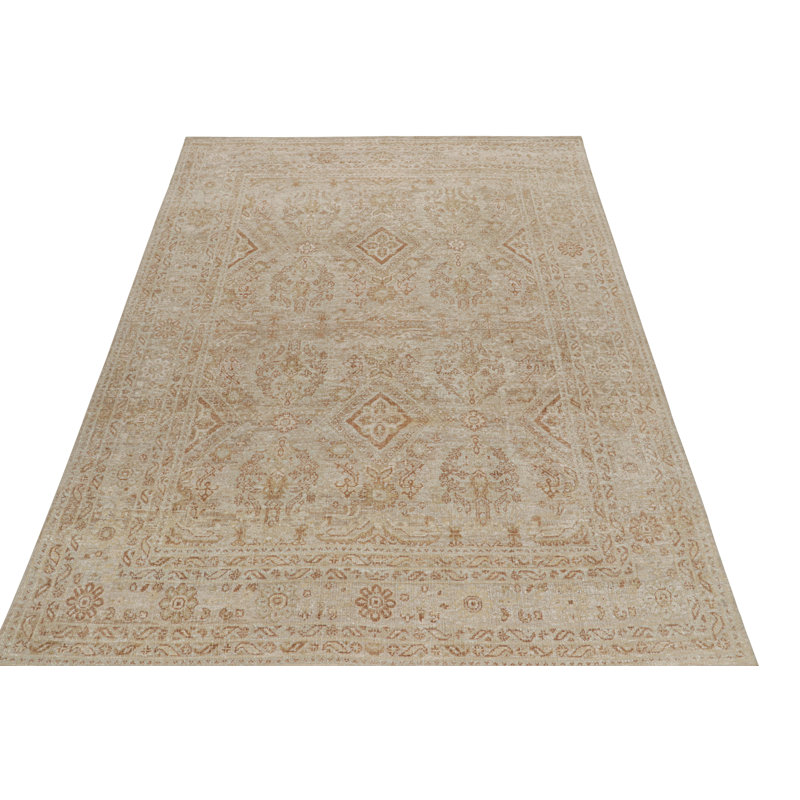 One-of-a-Kind Hand Knotted Area Rug, Rectangle 9'1" x 12'4"