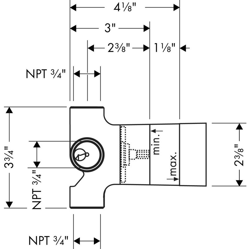 European Brass 3-Way Diverter Valve for Showers