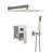 10 Inch Wall Mounted Shower System Rain Mixer Shower Combo Set Square Shower Head with Hand Shower-102193239