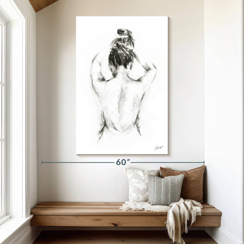 Leisha Back Study I, 51" H x 34" W
