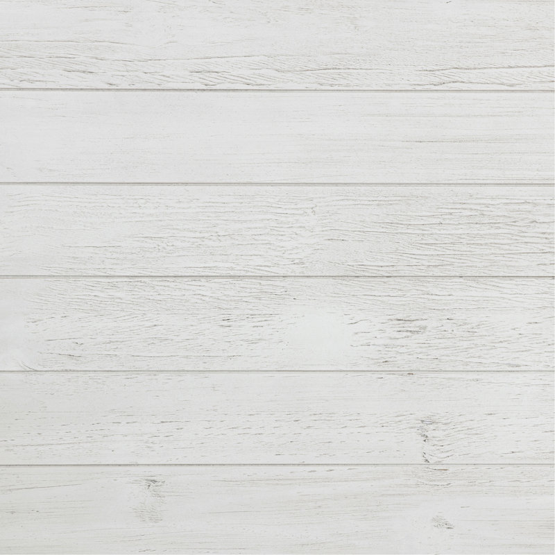 Farmhouse Distressed White Coffee Table Solid Wood Frame with Storage Shelf for Living Room