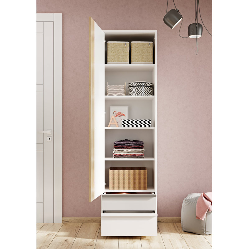 Stancil 1 Door Manufactured Wood Wardrobe