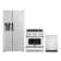 Cosmo 3 Piece Kitchen Appliance Package with Side By Side Refrigerator , 29.8'' Dual Fuel Freestanding Range , Built-In Dishwasher