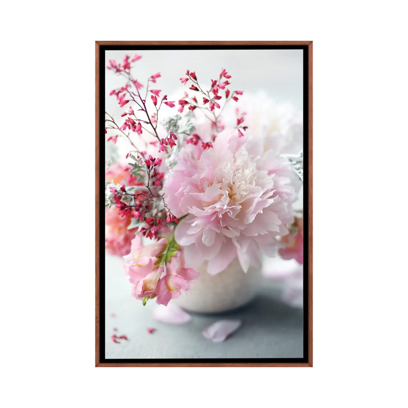 Morning Bliss by Sarah Gardner - Print on Canvas, 101.6 cm H x 66.04 cm W, Brown Floater Frame