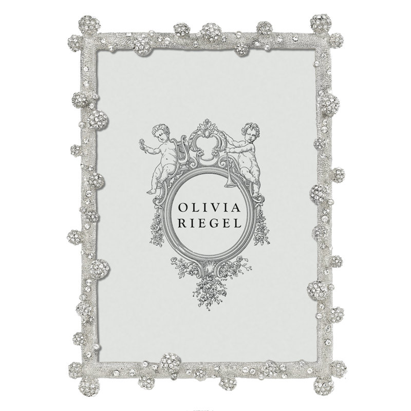 Pavé Odyssey Metal Picture Frame, Silver, 5" x 7"