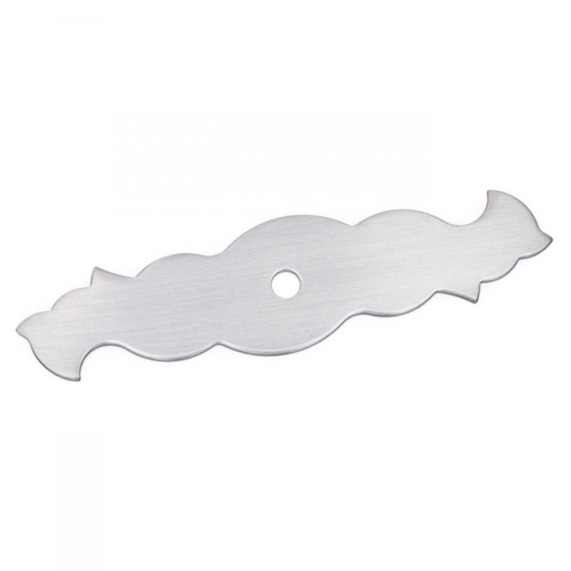 Contre-plaque à bouton simple BP Series Curvy, Nickel satiné