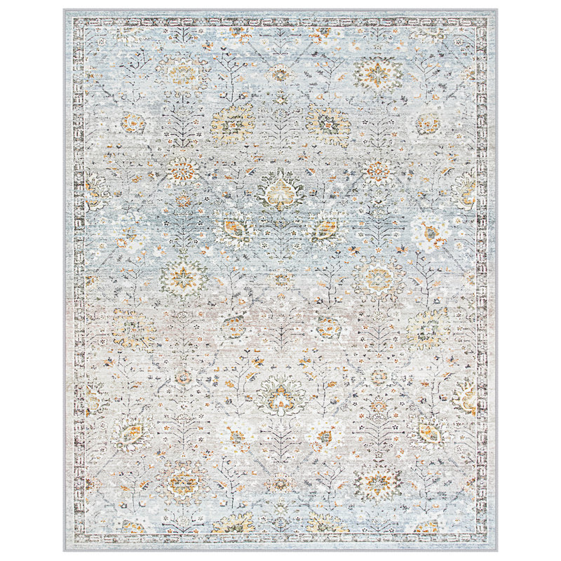 Tapis lavable Boho, Rectangulaire 8 pi x 10 pi