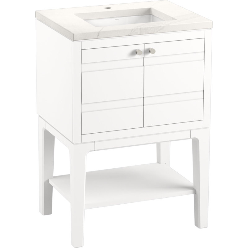 Helst 24-In Bathroom Vanity Set, White