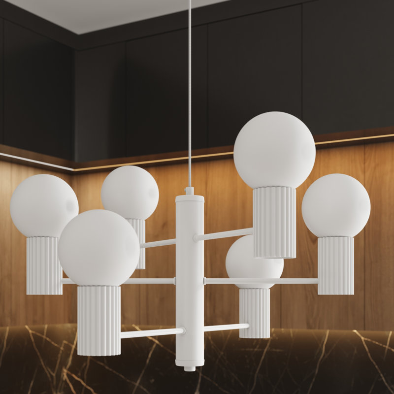 Wynnwood 6 - Light Chandelier, White