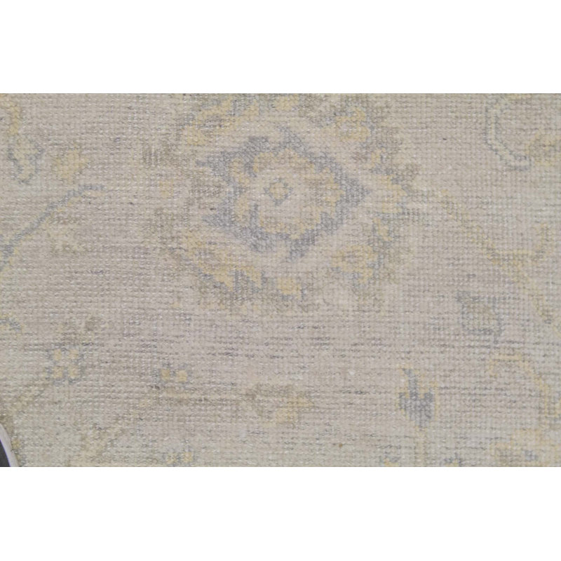 Hand-Knotted High-Quality Light Gray and Light Gray Area Rug